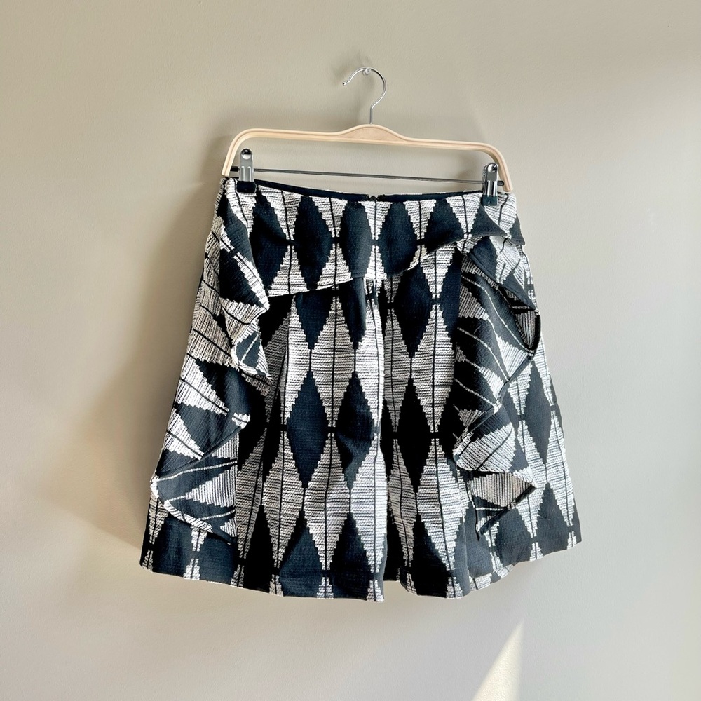 Banana Republic Geometric Ruffle A-Line Jacquard Women's Skirt